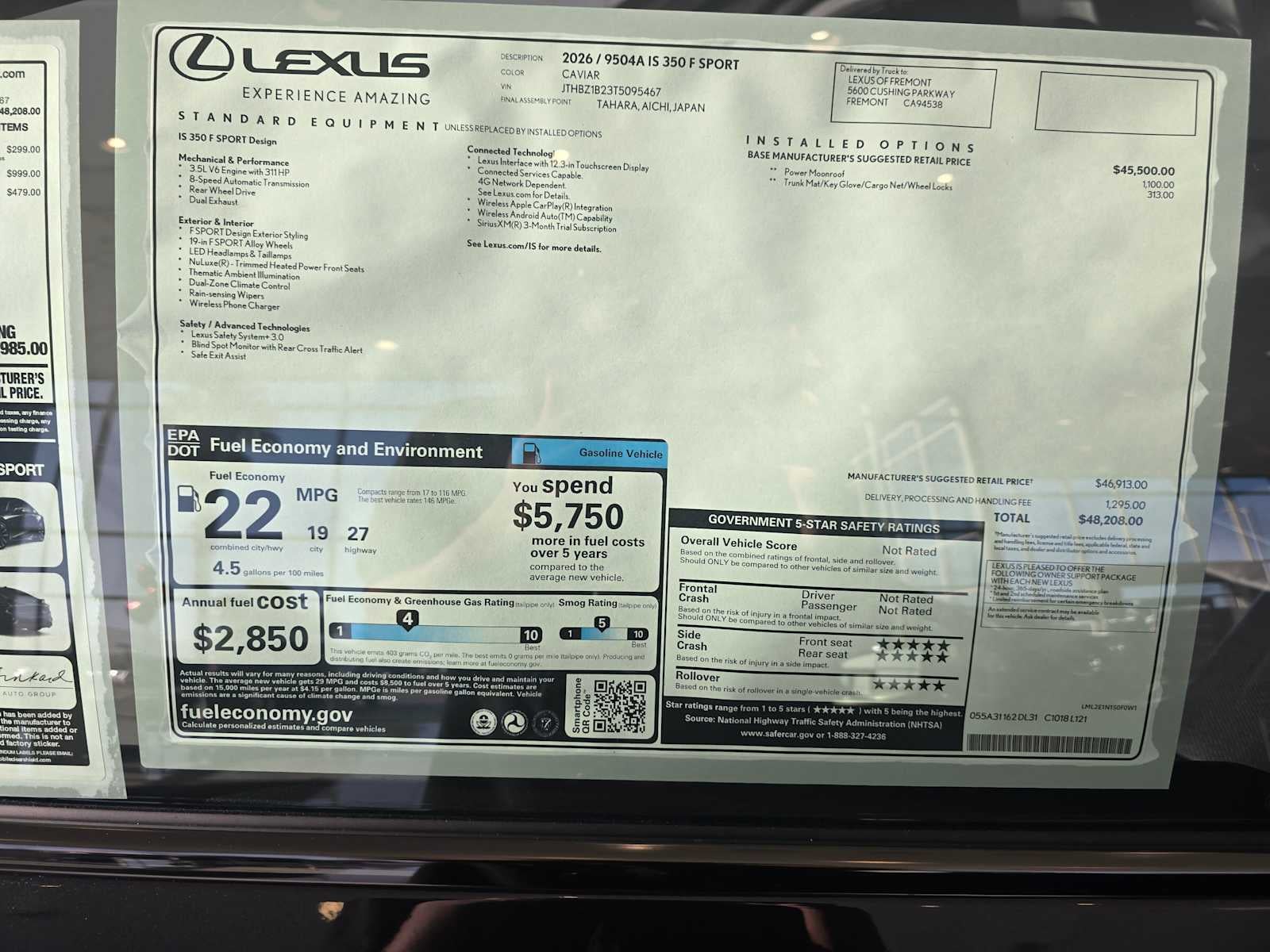 2026 Lexus IS 350 F SPORT DESIGN