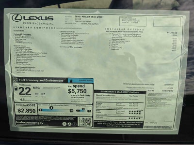 2026 Lexus IS 350 F SPORT