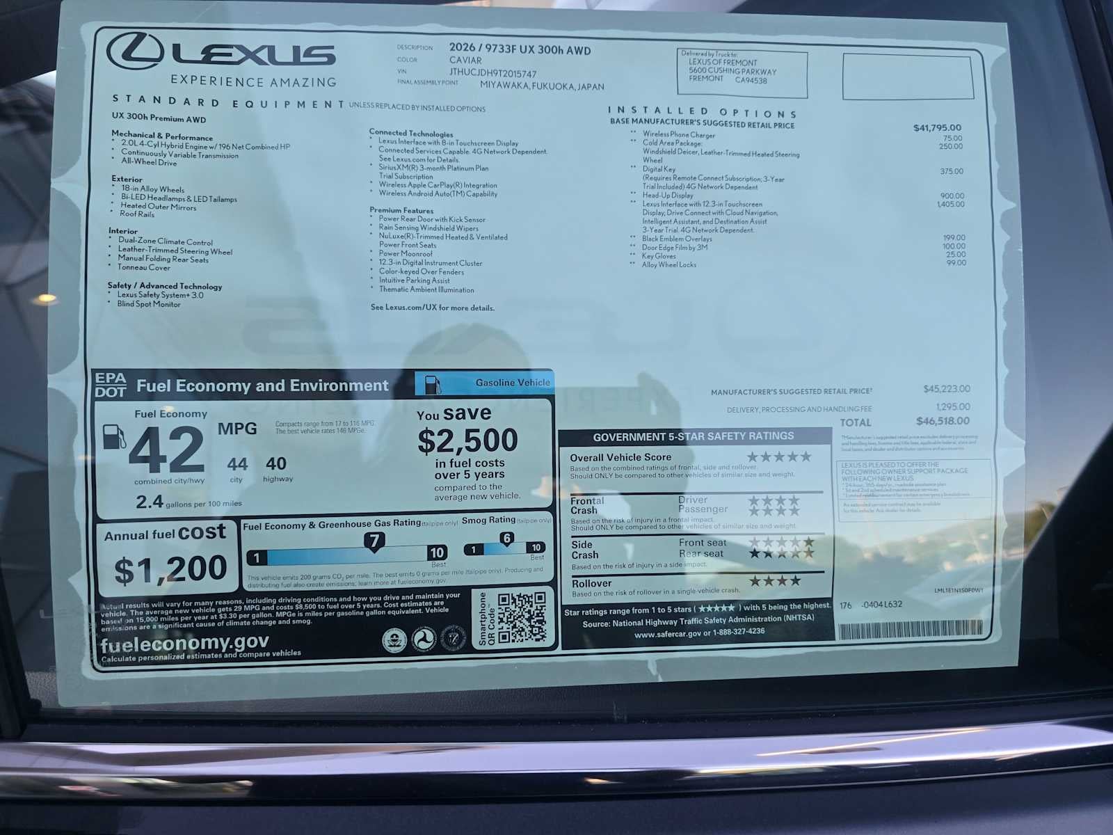 2026 Lexus UX 300h PREMIUM AWD