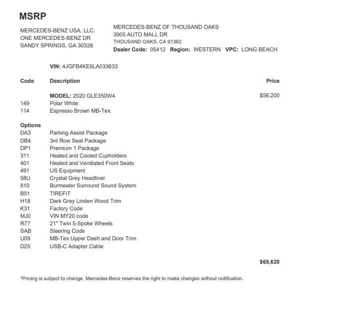 2020 Mercedes-Benz GLE 350 4MATIC® SUV