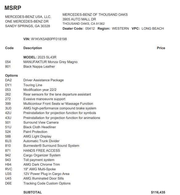 2023 Mercedes-Benz AMG® SL 43 Roadster