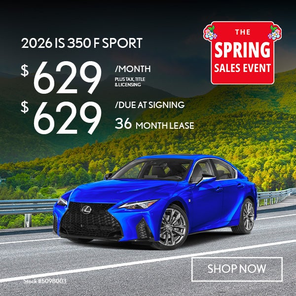 2026 Lexus IS 350 F SPORT DESIGN Lease from $629 per month f